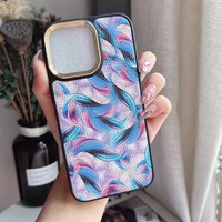 Protection de l'appareil photo, personnalisation de l'image, accessoires de téléphone en cuir, coque arrière pour iPhone 11 12 13 14 15 16 17 18 Pro Max