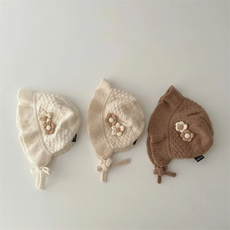 Simple Fashion High Quality Toddler Knitted Bonnets Cute Baby Knitting Beanie Hats