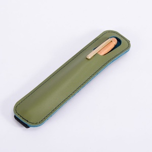 Estuche para Lápices de Cuero Genuino Boshiho con Logotipo Personalizado, Bolsa Pequeña para Artículos de Papelería - Product Image 2