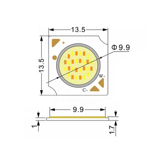 رقاقة ليد COB ذات جهد ثابت DC24V 6W + 6W 12W + 12W مزدوجة اللون مع IC في رقاقة COB <span class=keywords><strong>LED</strong></span>