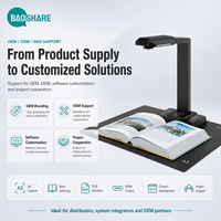 BAOSHARE GP-2300AF Scanner de documents métallique A3 20MP pour numérisation de livres, OCR pour système de capture aérienne, haute performance pour les administrations