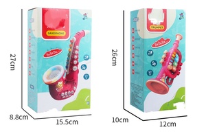 Trompette musicale multifonction en plastique en gros avec boutons colorés et effets lumineux pour enfants - Product Image 3