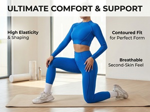 Completo Sportivo da Donna in Due Pezzi, Personalizzabile, Elasticizzato, Morbido, per Yoga e Fitness - Product Image 3