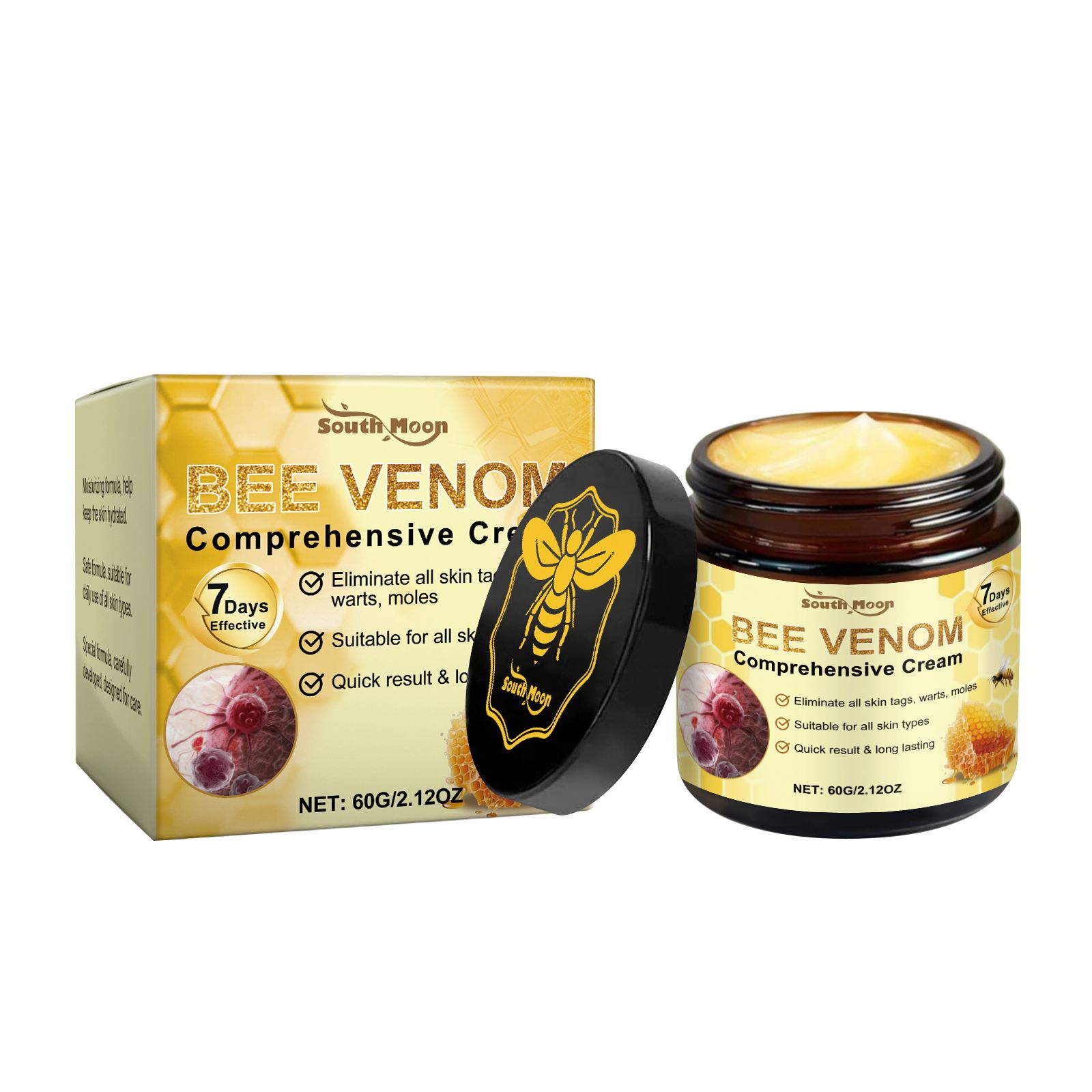 Hot Wholesale New Herbal Antibacterial Liquid Cream Effective Gentle Psoriasis & Eczema Ointment for Adults Body 60g