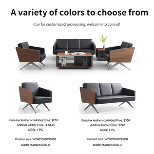 Sofá de Oficina de Cuero para Negociaciones Comerciales, Personalizable al por Mayor, Material de Cuero, 3 Plazas, Sillón de Espera, Muebles Modernos - Product Image 4