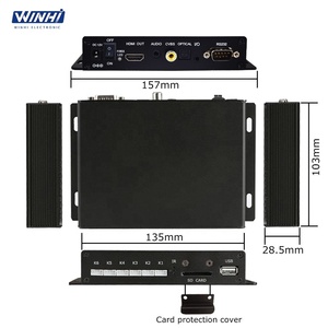 Kim loại trường hợp Mini 4K chất lượng cao HD-MI ra RS232 kiểm soát SD/USB quảng cáo TV kỹ thuật số biển Media Player Box - Product Image 5