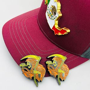 SOON Épingles à chapeau en métal, badges 3D, design Mexicain Américain de la Mort, utilisation universelle en extérieur et en intérieur, accessoires promotionnels - Product Image 4