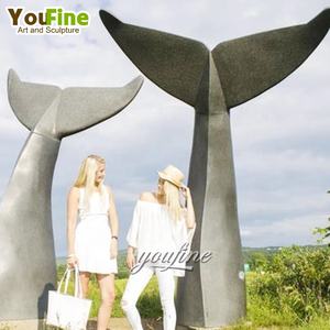 تمثال ذيل حوت معدني شهير لديكور الحديقة - Product Image 4