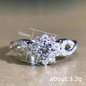 Anello di Fidanzamento F1467 in Oro Bianco con Diamante Naturale Taglio Brillante Rotondo Colore G per Donna - Product Image 6