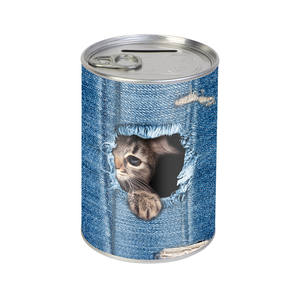 Tirelire en tube de papier avec logo personnalisé, motif animalier, récompense client pour animalerie, cadeau promotionnel, pot écologique pour friandises pour animaux - Product Image 1