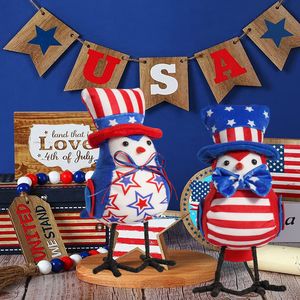 Decoración Patriótica de Alta Calidad para el <span class=keywords><strong>4</strong></span> de Julio, Adorno de Pájaro de Peluche con Sombrero de Uncle Sam para el Día de la Independencia de EE. UU., Decoración para el Hogar - Product Image 1