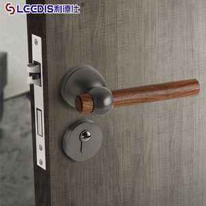 Lgedis Solid Wood Door Handle Zinc Alloy Keyless Interior Lock For Furniture Hardware 7057 - Product Image 2