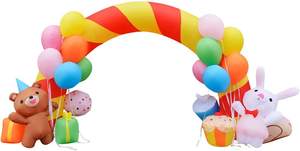 <span class=keywords><strong>Arche</strong></span> gonflable personnalisée Waterhan, nouveau style, imperméable en PVC, pour fête d'anniversaire, avec ballons, ours, lapin, lumières, écologique - Product Image 4