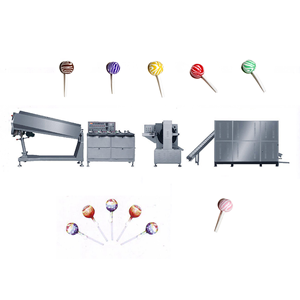 Máquina de Wapping de dulces duros, Lollipop plano directo de fábrica, línea de producción de piruletas de confitería totalmente automática pequeña - Product Image 1