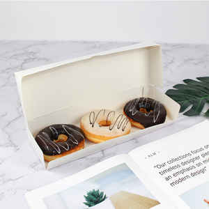 Dùng một lần nhỏ Donut Pastry Baking kraft giấy <span class=keywords><strong>carton</strong></span> cho Sushi Jelly có thể gập lại hộp bánh cho thực phẩm đóng gói quà tặng cho bánh sử dụng - Product Image 3