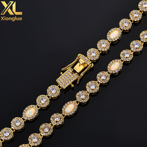 Hip-Hop Round Bead Crystal Chain Men's Zircon <b>Bracelet</b> - Product Image 2