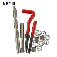 Kit de Reparación de Automóviles, Kit de Instalación de Tornillos de Acero HSS M8 M10 M12 M14, Kit de Herramientas Manuales, Estuche Rígido, OEM