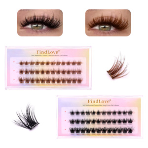 <span class=keywords><strong>Pestañas</strong></span> Postizas en Racimo Autoadhesivas 3D con Efecto Voluminoso, Sin Pegamento, <span class=keywords><strong>de</strong></span> Larga Duración (5-10 Días), Pre-Encoladas, para Marcas Privadas al por Mayor - Product Image 2