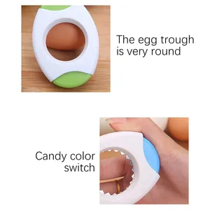 Ciseaux à œufs de cuisine, coupe-œufs compact et portable, outil de décapage de coquille d'œuf sans effort, en plastique et acier inoxydable, compatible avec les milkshakes, pour la maison - Product Image 6