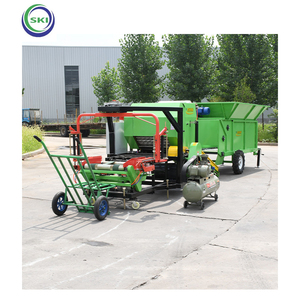Regroupement et revêtement de tiges de maïs d'alimentation Machine intégrée Stockage vert Herbe fourragère Broyage Revêtement circulaire sec et humide - Product Image 5