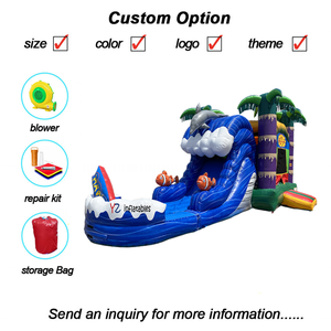Nouvelle structure gonflable commerciale, château gonflable extérieur avec toboggan pour enfants, <span class=keywords><strong>location</strong></span> pour fêtes <span class=keywords><strong>en</strong></span> plein air - Product Image 1