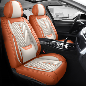Coprisedili Auto in Pelle con Airbag, Universali per Veicoli a 5 Posti, Adatti per <span class=keywords><strong>Opel</strong></span> Astra <span class=keywords><strong>Corsa</strong></span> Mokka Grandland per Migliorare il Comfort nei Lunghi Viaggi - Product Image 1