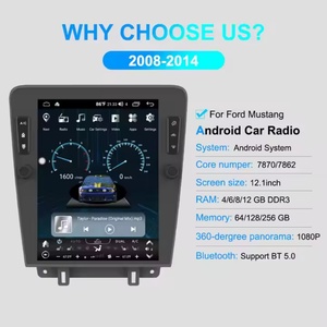 Navihua 12.1 Inch Android Car Radio Multimedia GPS Navigation Car <b>Stereo</b> Radio Carplay Screen for Ford Mustang 2008-2014 - Product Image 3