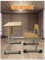 Ensemble table et chaise de classe moderne pour enfants, mobilier scolaire avec design confortable