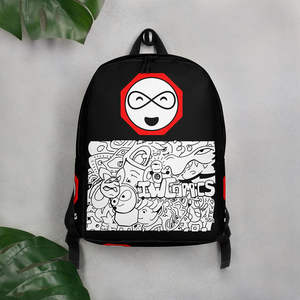 IW Comics #52 Minimalist <b>Backpack</b> Modern <b>Simple</b> Style with Strap Carrying System and Polyester Lining String Closure Type - Product Image 3