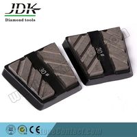 Bloc abrasif diamanté à 2 segments JDK, forme trapézoïdale, pour le meulage du granit, du marbre et de la pierre