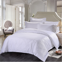 Draps de lit en coton égyptien de luxe blancs 400TC, ensemble de literie double king size, collection hôtel