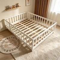 Versandfertiger Holz-Zaunrahmen Kinder Montessori Kinderbett Kleinkind Bodenbett für Kinder