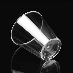 Klein 60ml transparant wegwerpbekerje van PS plastic, 2oz doorzichtig bekertje - Product Image 4