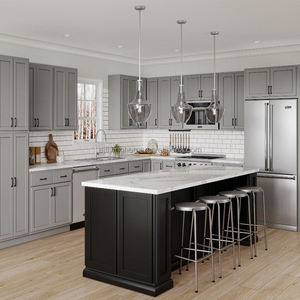 Fornitore di Mobili Eleganti Mobili da Cucina Grigi Stile Personalizzato Mobili da Cucina di Colore Grigio Arredamento per la Casa in Vendita - Product Image 6