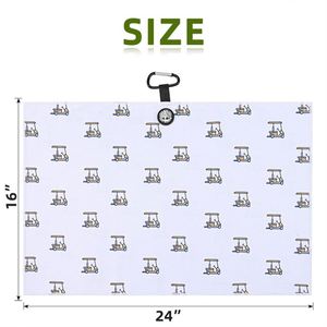 Serviettes de golf en microfibre unies - Écologiques, séchage rapide, avec sac de rangement en filet pour usage sportif - Product Image 3