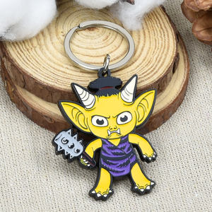 Llavero de <span class=keywords><strong>Metal</strong></span> Personalizado al por Mayor, con Esmalte Suave o Duro, Forma de Dibujos Animados, Logotipo Cortado, Galvanizado, Negro - Product Image 4