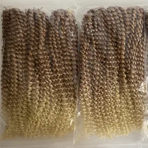 Marlybob rambut ekstensi sintetis, ekstensi rambut kepang crochet sintetis 90g 8 inci