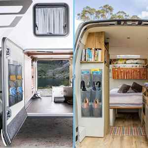[Con Combinación de Múltiples Ganchos] Organizador de Pared con 6 Compartimentos Grandes para Dormitorio, Estilo Gabinete de Rejilla, para Almacenamiento Transfronterizo - Product Image 2