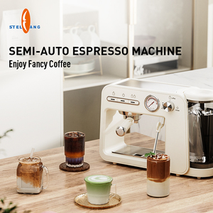 Machine à café expresso <span class=keywords><strong>italienne</strong></span> 2 en <span class=keywords><strong>1</strong></span> en acier inoxydable pour usage domestique - Product Image 5