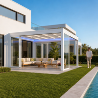 Pergola autoportante en aluminium MEXIN avec toit à lames orientables, idéale pour jardin, gazebo, terrasse, auvent extérieur, cour arrière, villa