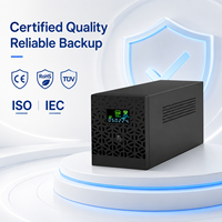 Onduleur interactif en ligne 1200VA avec écran LCD, régulation de tension AVR, protection contre les surtensions, alimentation de secours pour ordinateur, bureau, routeur, TPV, vidéosurveillance