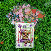 Autocollants et enveloppes décoratives UV DTF OSMO populaires pour couvertures de livres et carnets, motif Vierge Marie et roses florales, formats A5, A6, A7, transfert UV