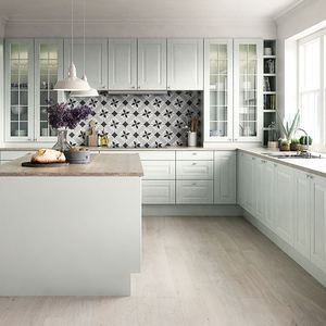 Four Seasons โรงงานขายตรง Made In China ยุโรปค<span class=keywords><strong>ลา</strong></span>สสิก<span class=keywords><strong>ไม้</strong></span>สีเทาครัวตู้ - Product Image 3