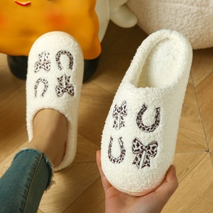 Pantuflas de Casa para Mujer, Estilo Casual con Lazo, Antideslizantes, de Algodón, para Otoño e Invierno, Estilo Femenino, para Interiores, Novedad 2026 - Product Image 5