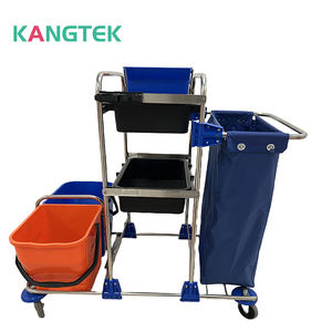 2024 Professionele Ziekenhuis Hotel Meubels Dressing Vuile Massief Linnen Waskar Medische Linnen Trolley Met Wielen - Product Image 2
