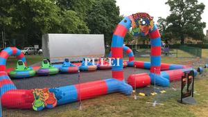 Piste de course gonflable pour voitures tamponneuses, piste d'obstacles, piste de course de karting gonflable pour <span class=keywords><strong>location</strong></span> de fête, intérieur et extérieur, OEM - Product Image 4