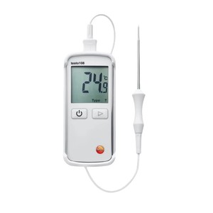 Thermomètre alimentaire portable étanche Testo 108, prend en charge les sondes thermocouples de type T/K, testeur de température portable IP67 - Product Image 1