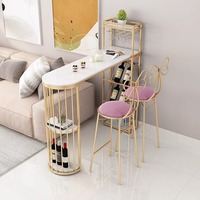 Ensemble de meubles de salle à manger modernes en marbre, console à pieds hauts, cloison de séparation pour salon, gain de place, durable, pour usage hôtelier