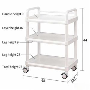 Chariot de Salon de Beauté, Étagère de Rangement, Chariot à Outils pour Chirurgie Plastique Avancée, Chariot Mobile Poussé à la Main pour la Beauté - Product Image 6