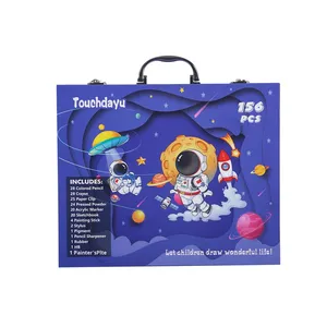 ชุดของขวัญอุปกรณ์ศิลปะกระดาษสำหรับเด็ก 156 ชิ้น สำหรับนักเรียน<span class=keywords><strong>อนุบาล</strong></span> ประกอบด้วยอุปกรณ์วาดภาพ <span class=keywords><strong>สี</strong></span><span class=keywords><strong>น้ำ</strong></span> ปากกาสีน้ำ และอุปกรณ์วาดเขียนอื่นๆ - Product Image 5